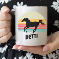 Naplementés lovas bögre egyedi felirattal