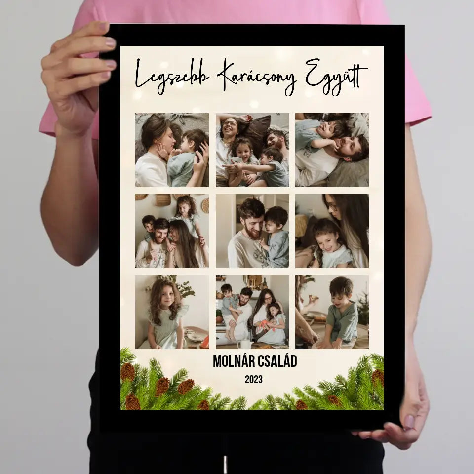 Klasszikus 9 képes karácsonyi falikép