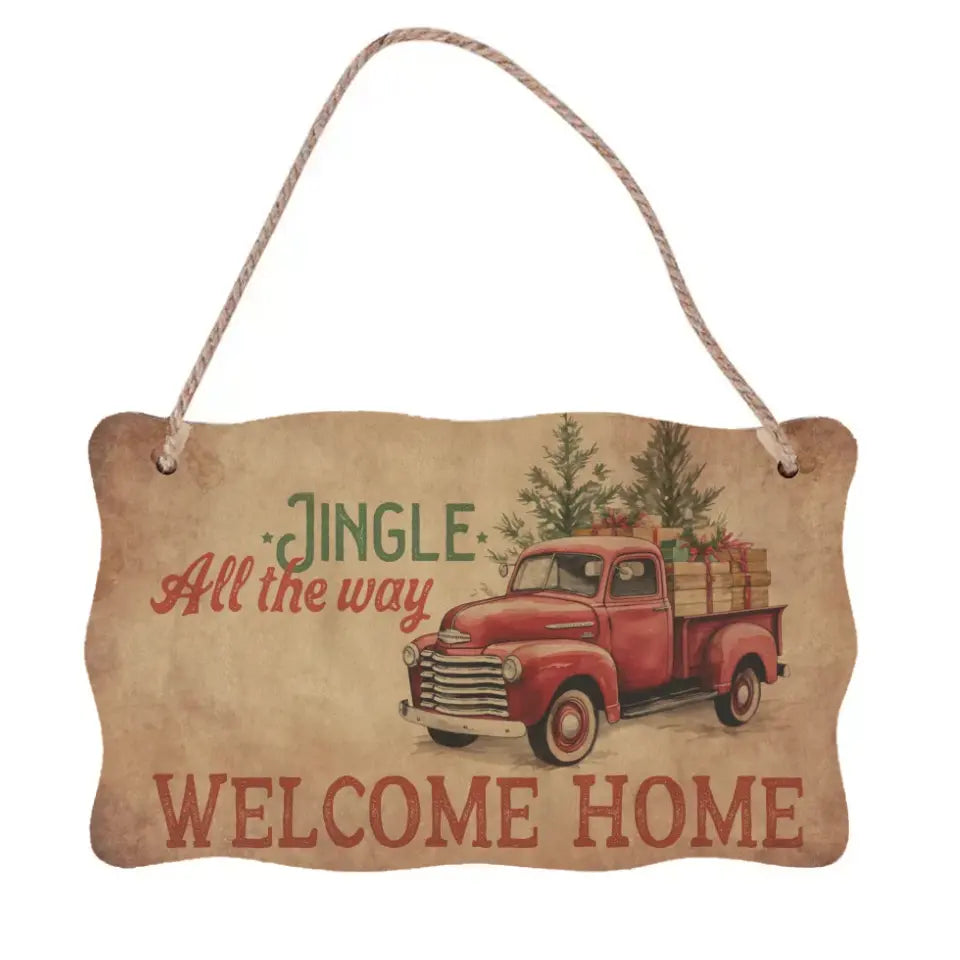 Karácsonyi ajándék egyedi dísztábla ajtókopogtató