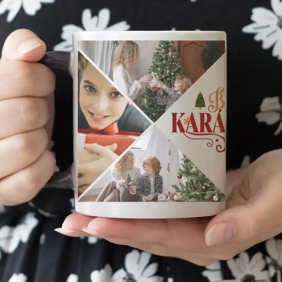 Karácsonyi ajándék bögre 6 egyedi képpel
