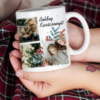 Rajzolt karácsonyi ajándék bögre egyedi képpel copy