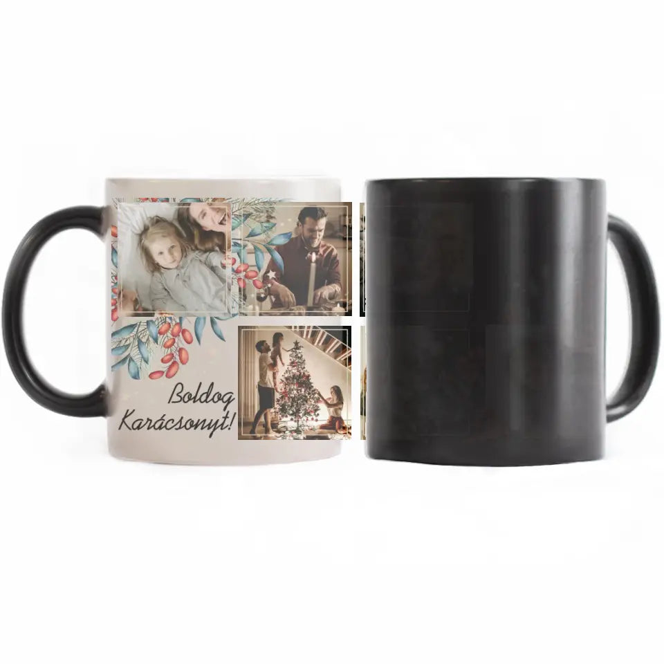 Rajzolt karácsonyi ajándék bögre egyedi képpel copy