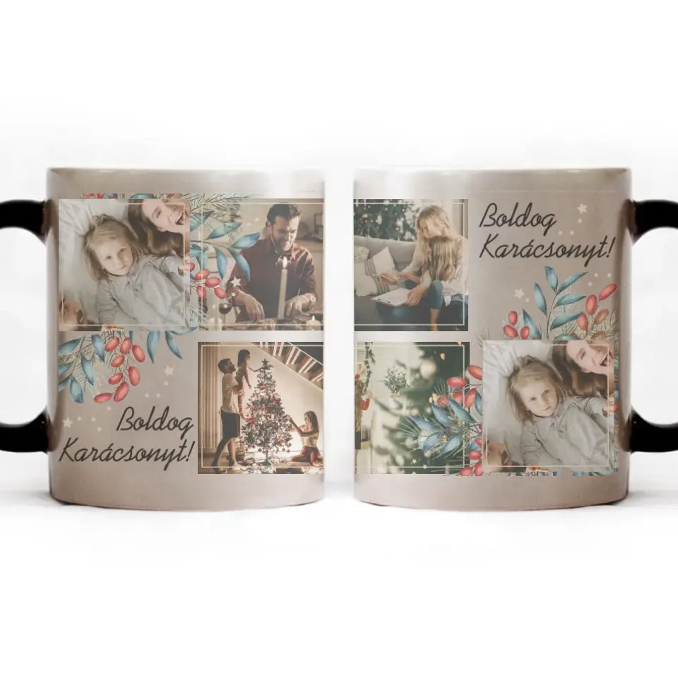 Rajzolt karácsonyi ajándék bögre egyedi képpel copy