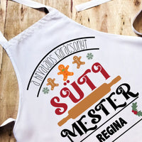 Süti mester karácsonyi kötény névvel