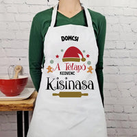 Télapó inasa karácsonyi kötény névvel