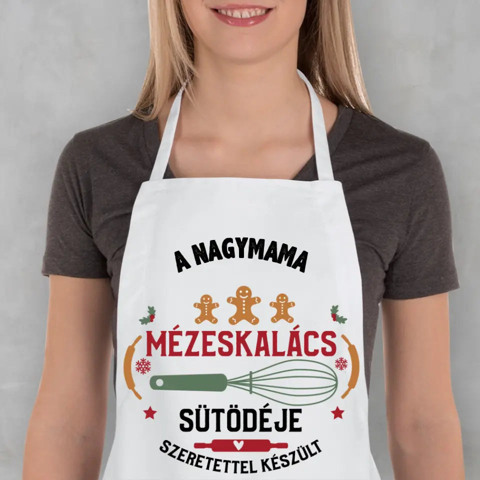 Mézeskalács sütöde kötény névvel