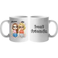 Cuki karakteres legjobb barátnő bögre