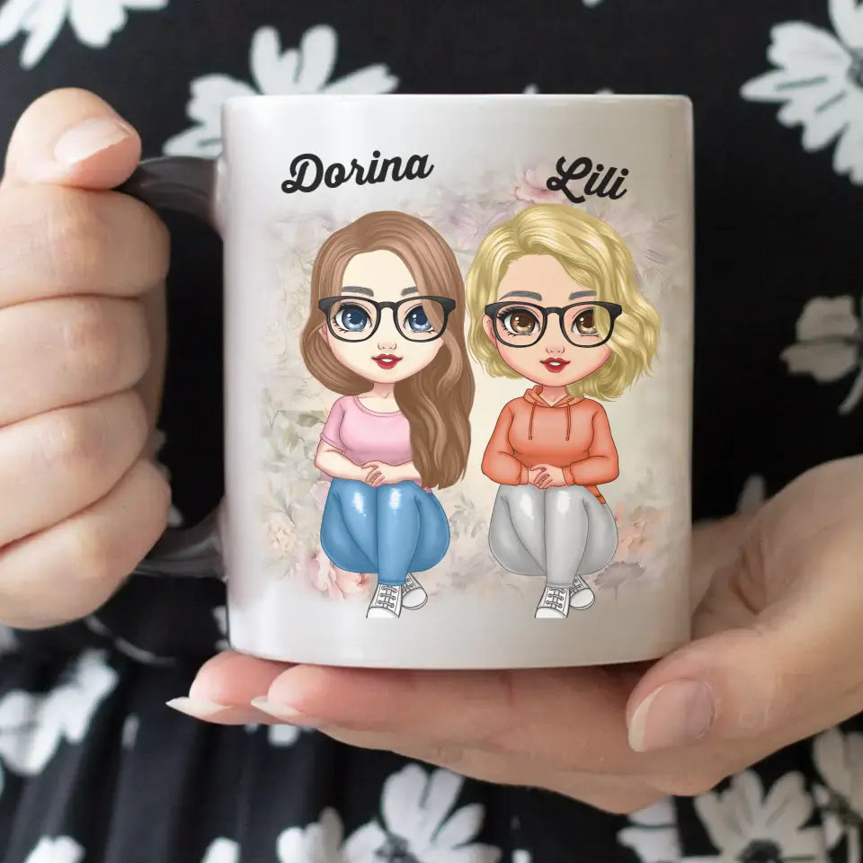 Cuki karakteres legjobb barátnő bögre