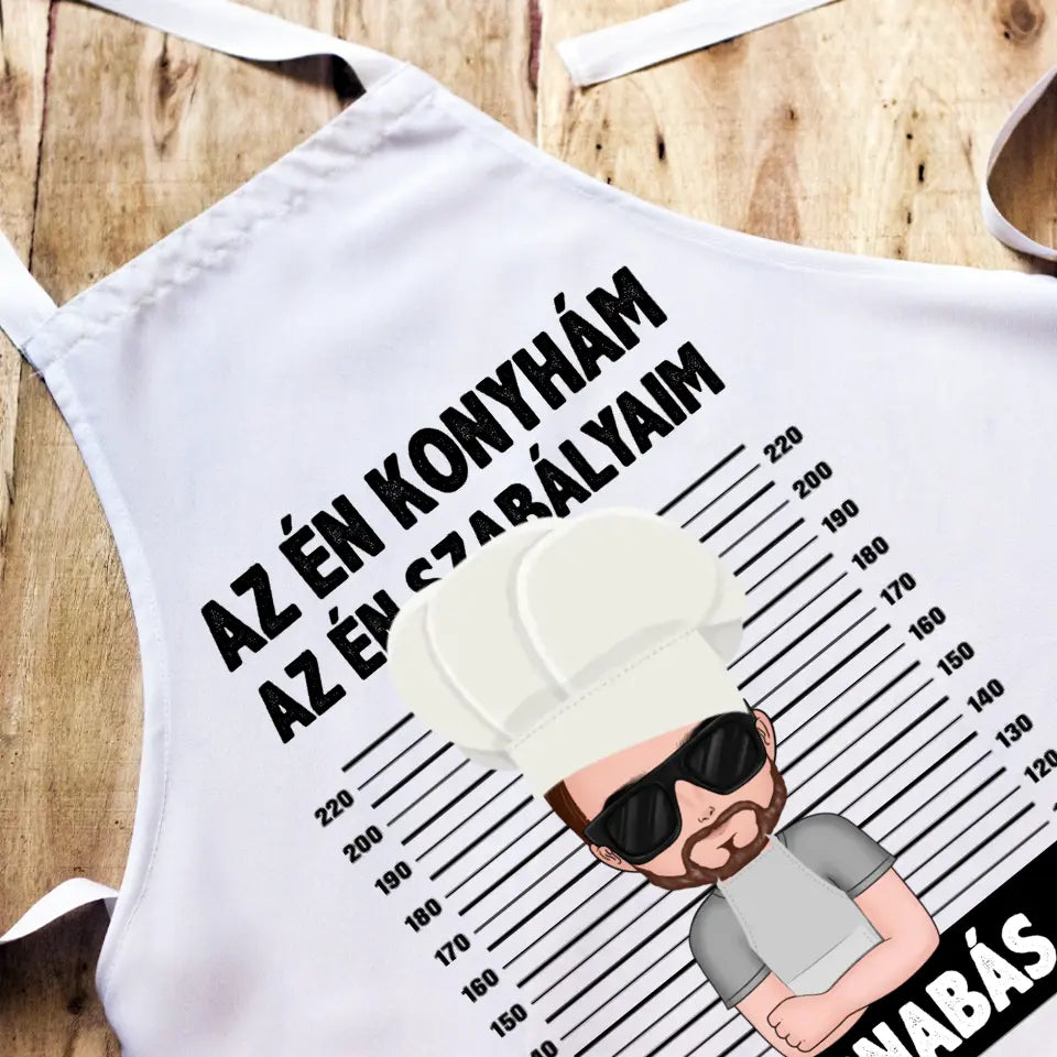 Az én konyhám egyedi kötény férfiaknak