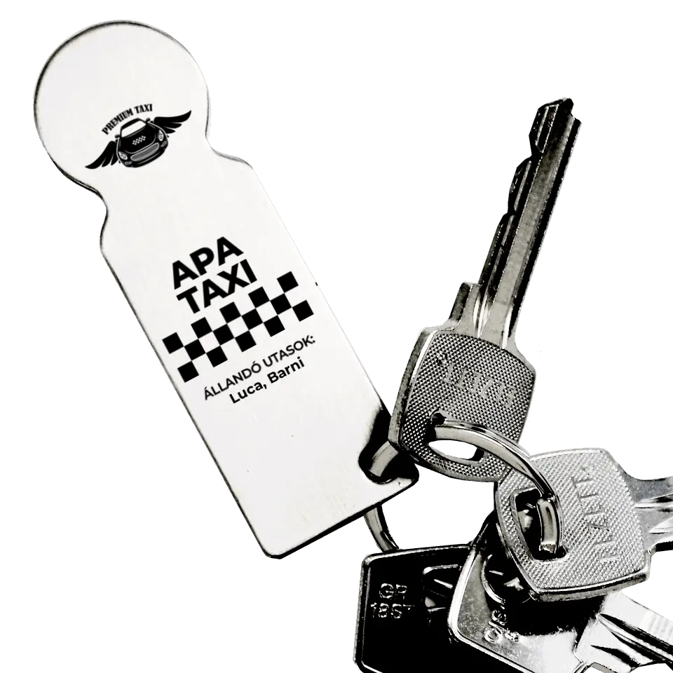Apa taxi ajándék bevásárló érme 