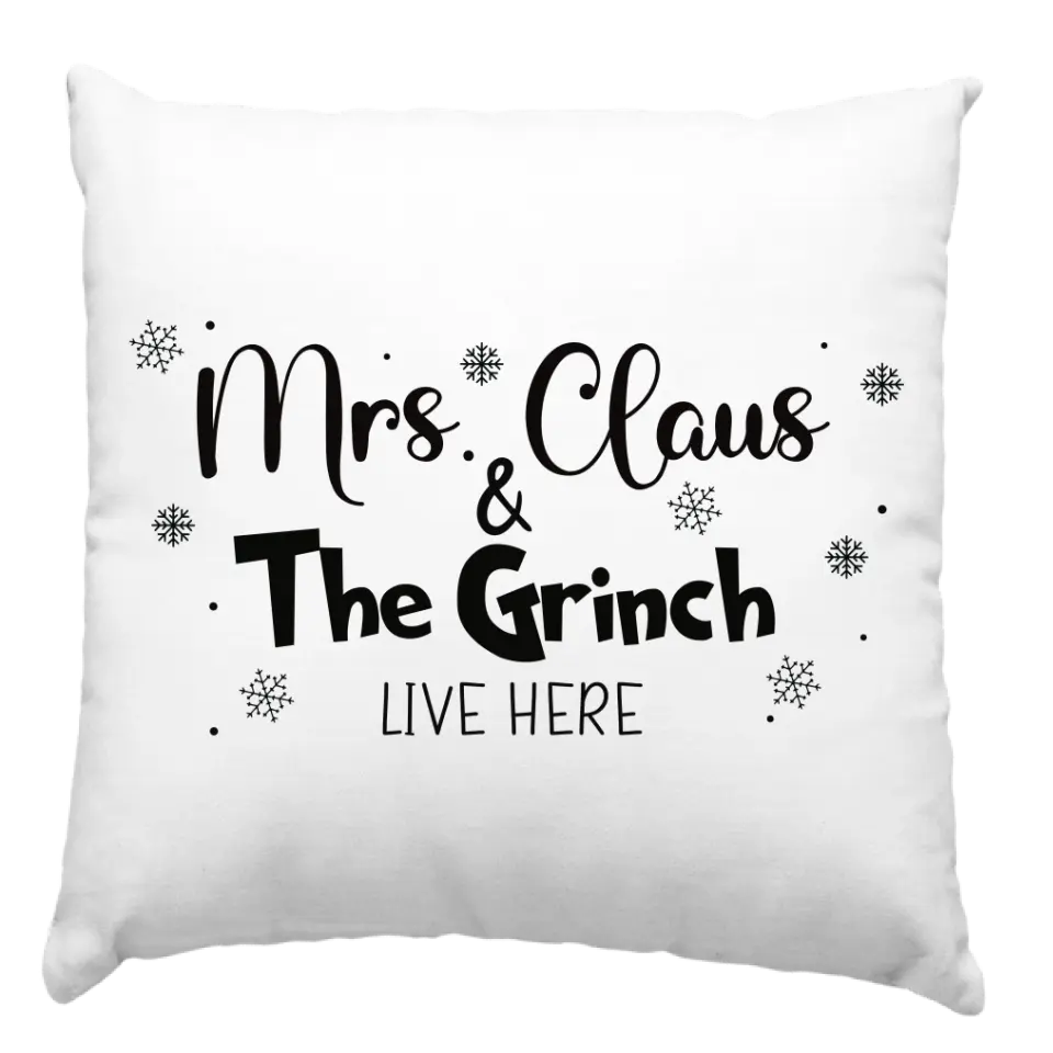 Mrs. Claus és The Grinch párna