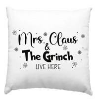 Mrs. Claus és The Grinch párna