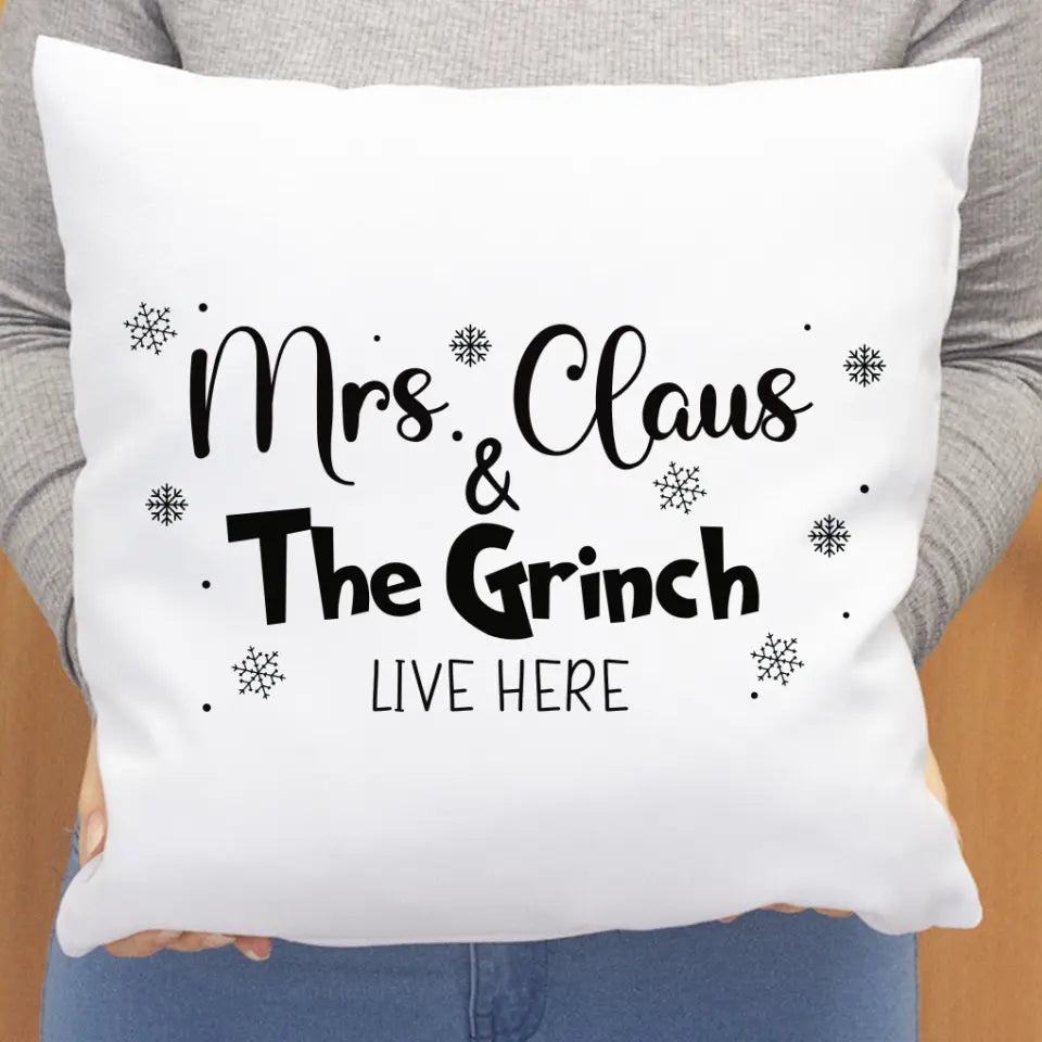 Mrs. Claus és The Grinch párna