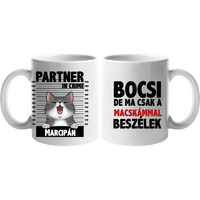 Ma csak a macskámmal beszélek bögre szerkeszthető karakterekkel