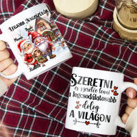 Legjobb nagyszülők bögre idézettel és szerkeszthető karakterekkel 