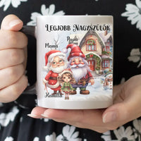 Legjobb nagyszülők bögre idézettel és szerkeszthető karakterekkel 