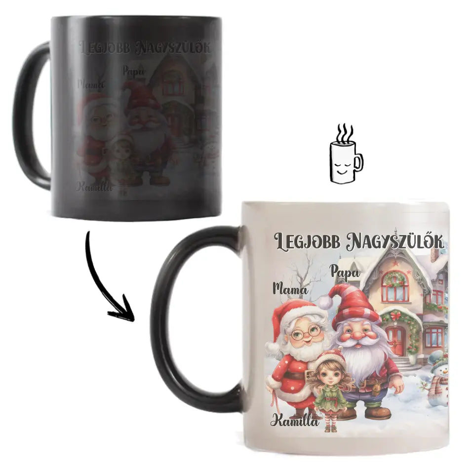 Legjobb nagyszülők bögre idézettel és szerkeszthető karakterekkel 