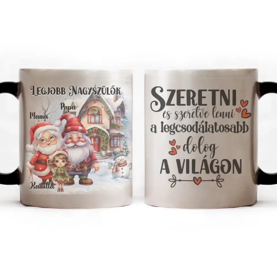 Legjobb nagyszülők bögre idézettel és szerkeszthető karakterekkel 