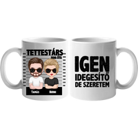 Egyedi bögre pároknak szerkeszthető karakterekkel