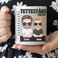 Egyedi bögre pároknak szerkeszthető karakterekkel