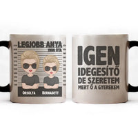 Apa gyermekeivel bögre szerkeszthető karakterekkel 