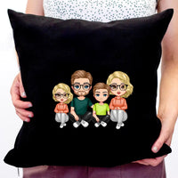 Cuki karakteres lányos család párna