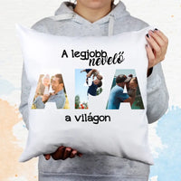 Apák napi fényképes párna nevelőapáknak