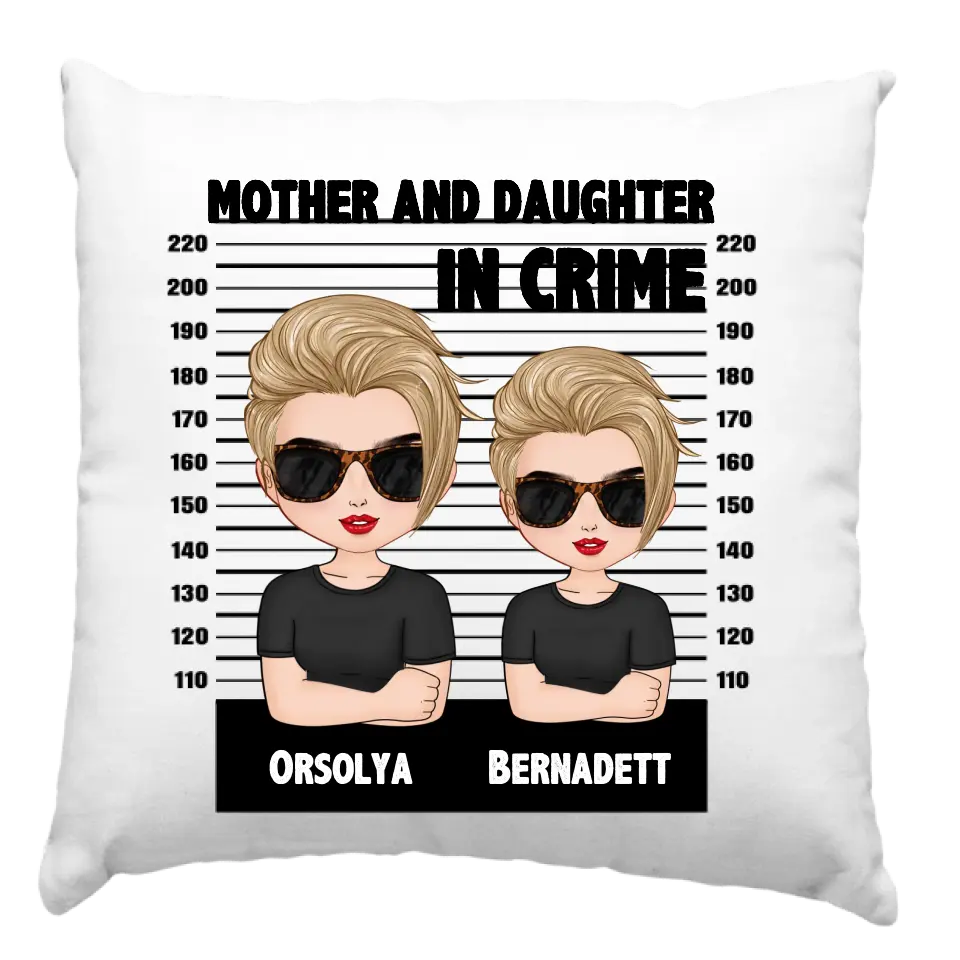 Anya és gyerekei szerkeszthető karakteres ajándék párna