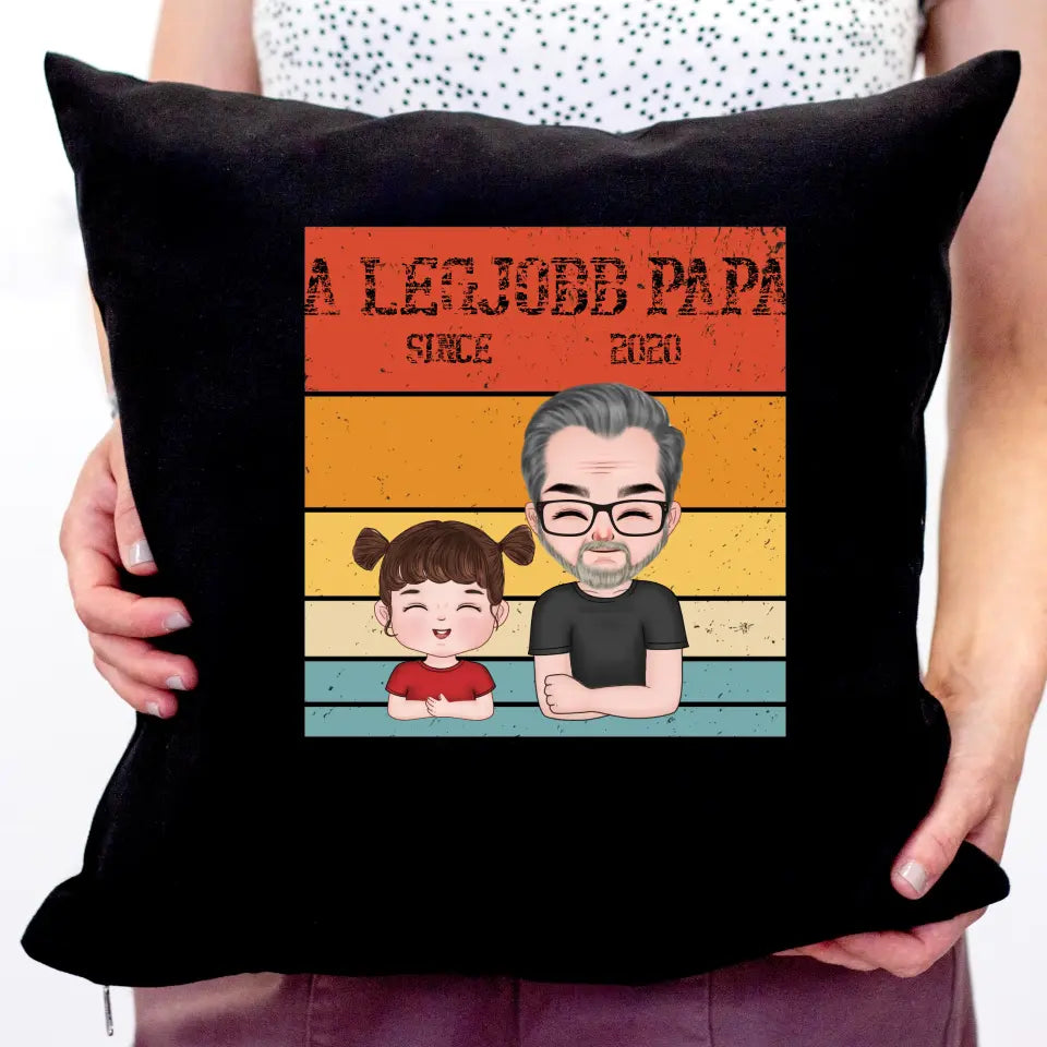 A legjobb Papa párna szerkeszthető karakterekkel