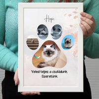 Cica tappancsos falikép