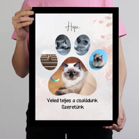 Cica tappancsos falikép