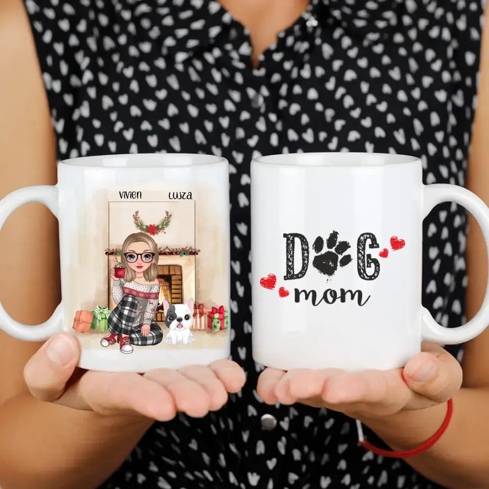 Karácsonyi cuki női gazdis bögre