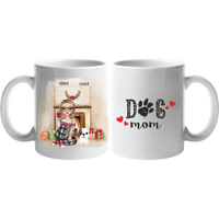 Karácsonyi cuki női gazdis bögre