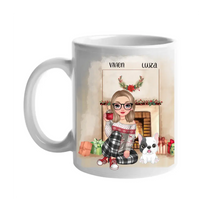 Karácsonyi cuki női gazdis bögre