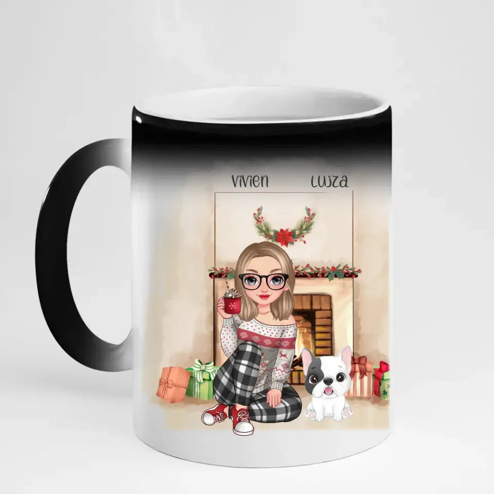 Karácsonyi cuki női gazdis bögre