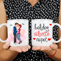 Valentin napi cuki ölelkezős bögre