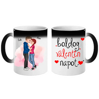 Valentin napi cuki ölelkezős bögre