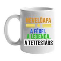 A tettestárs nevelőapa bögre fényképpel