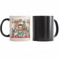 Karácsonyi gazdi kutyákkal ajándék bögre választható fiú és lány karakterrel