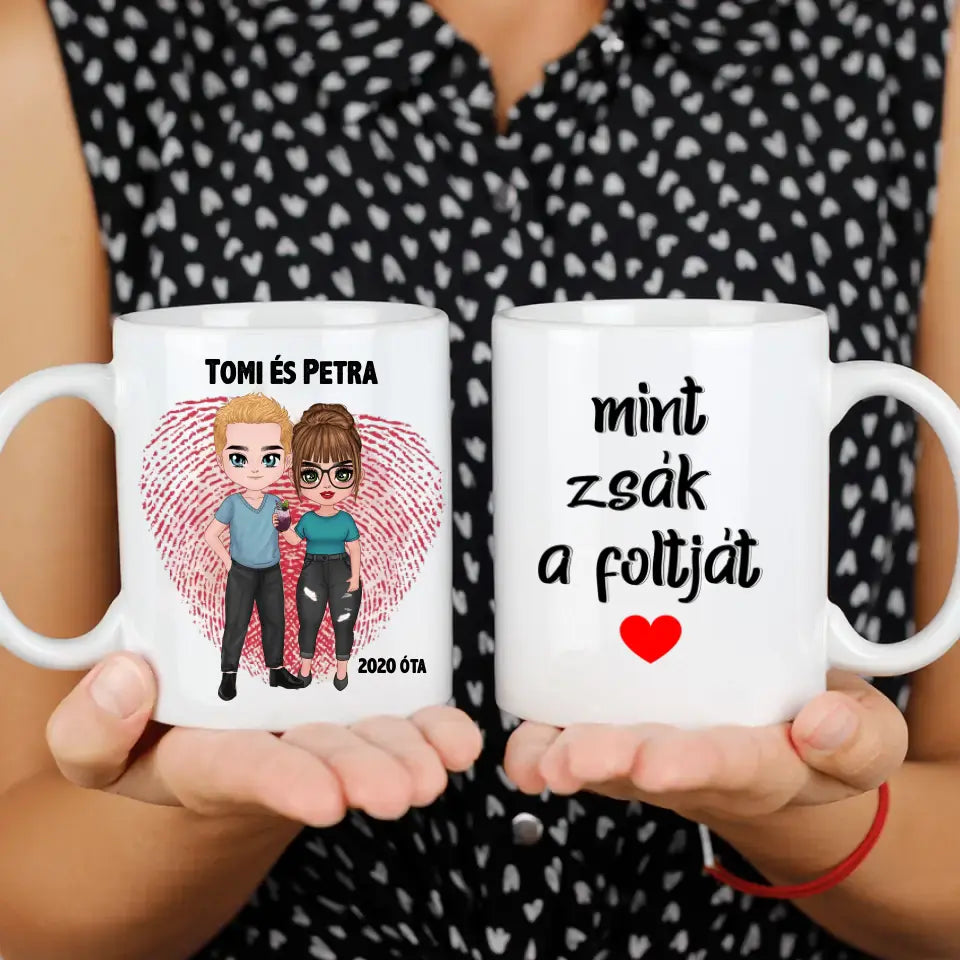 Egyedi cuki páros feliratos bögre