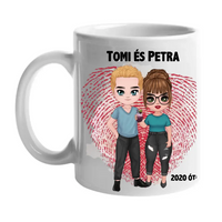 Egyedi cuki páros feliratos bögre