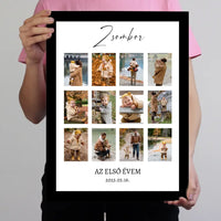 Első év fotókollázs falikép