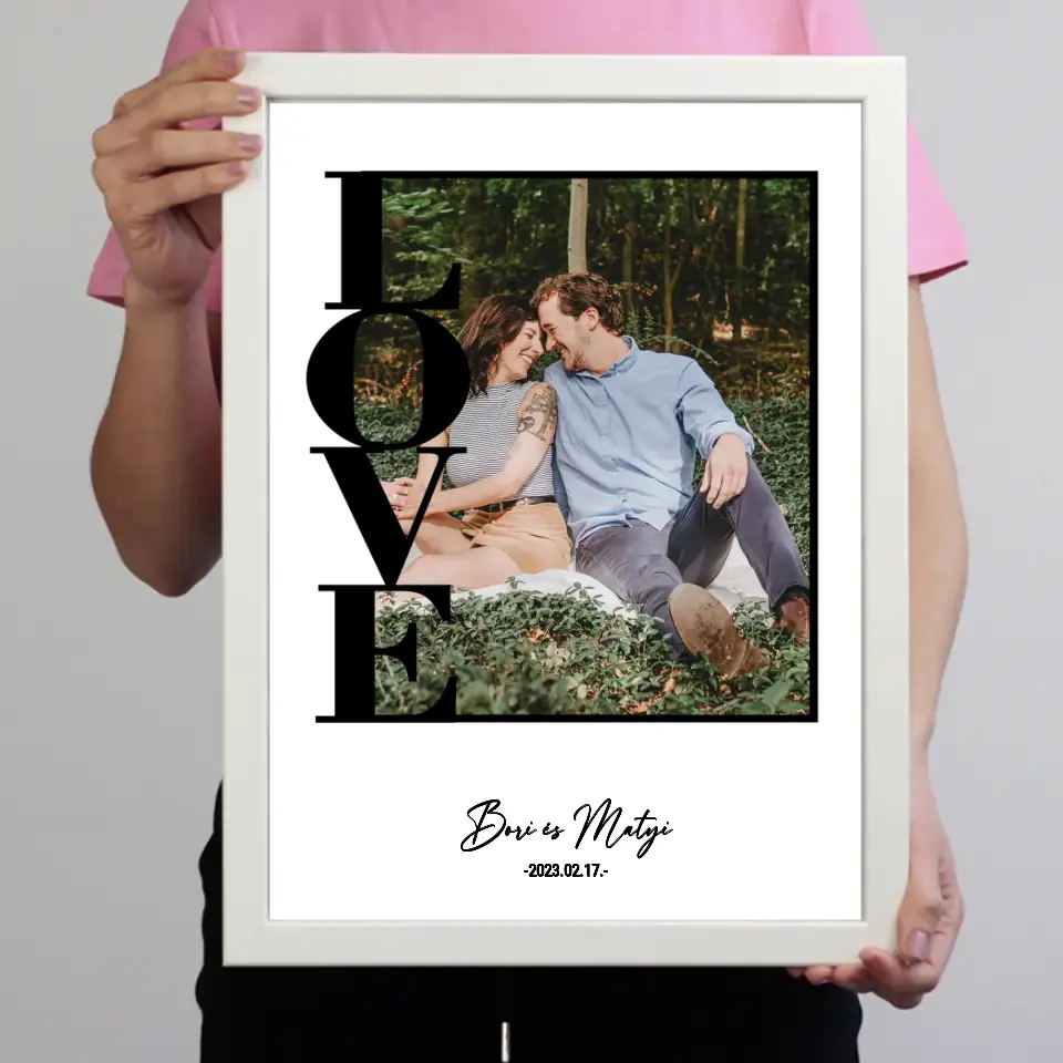 Love falikép egyedi felirattal