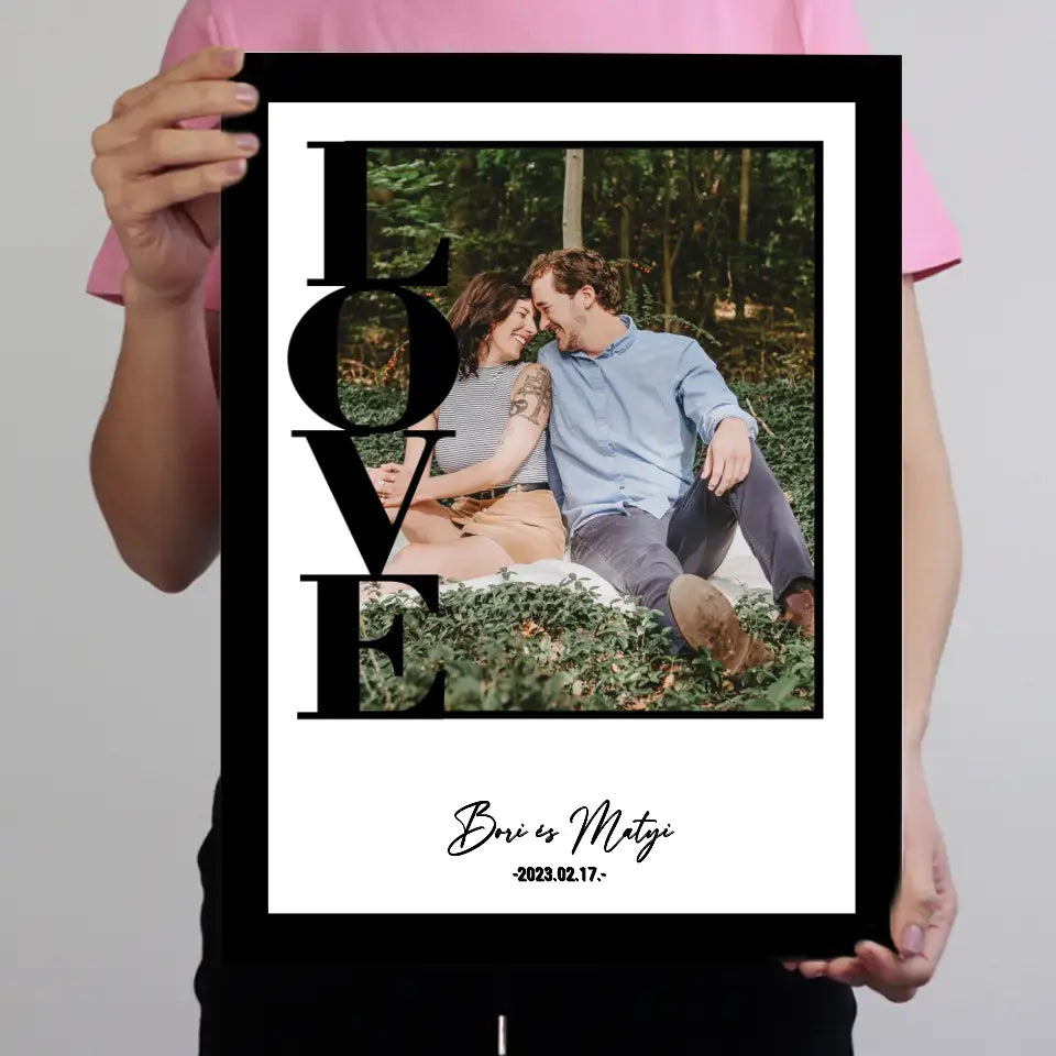 Love falikép egyedi felirattal
