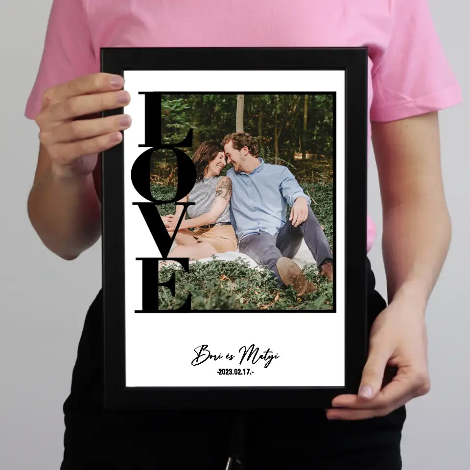 Love falikép egyedi felirattal