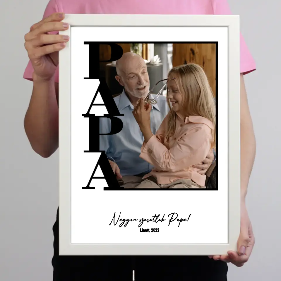 Egy képes Papa falikép keretben