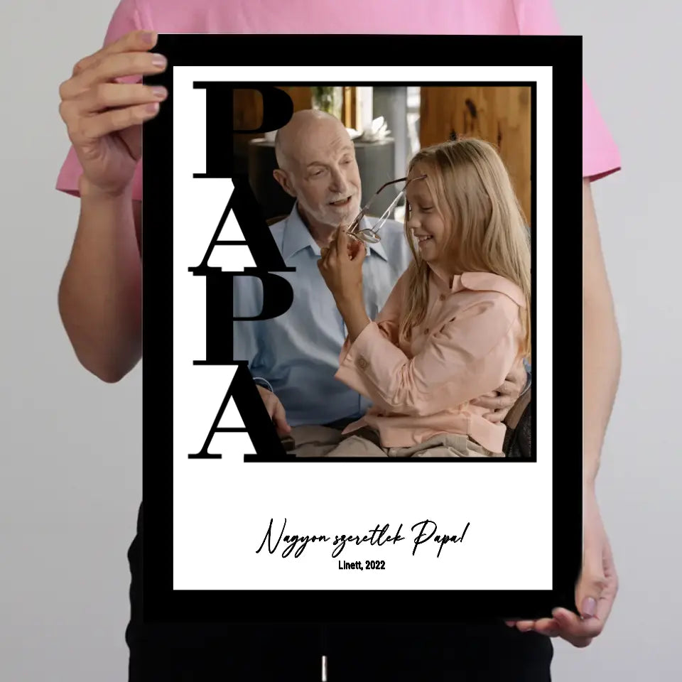 Egy képes Papa falikép keretben