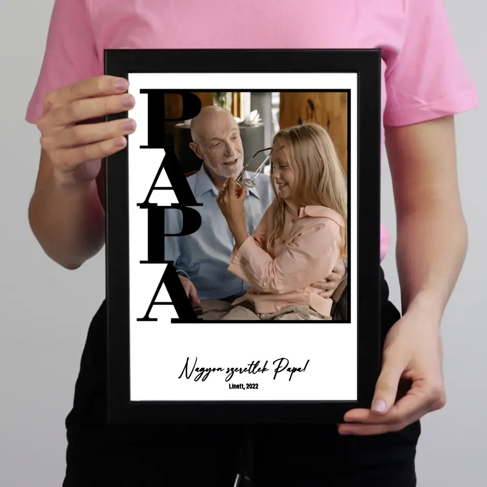 Egy képes Papa falikép keretben