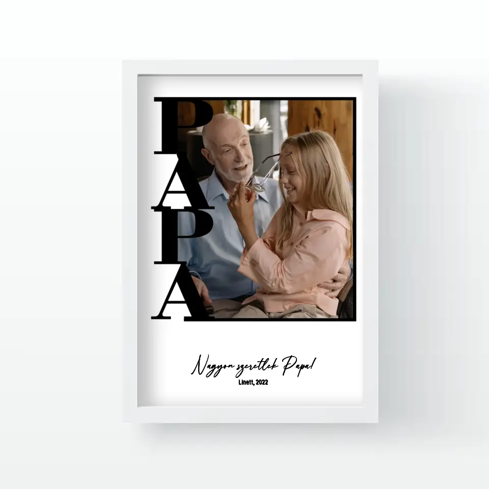 Egy képes Papa falikép keretben