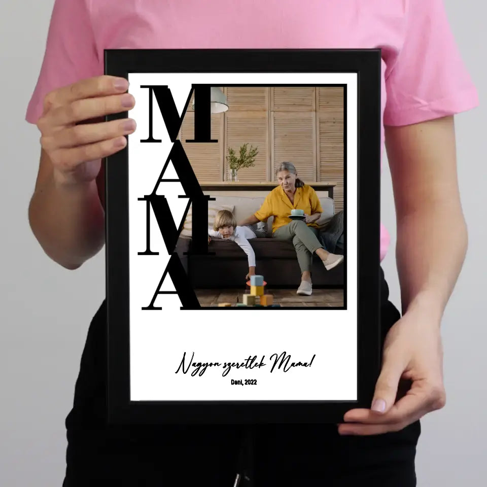 Egy képes Mama falikép keretben